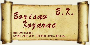 Borisav Kozarac vizit kartica
